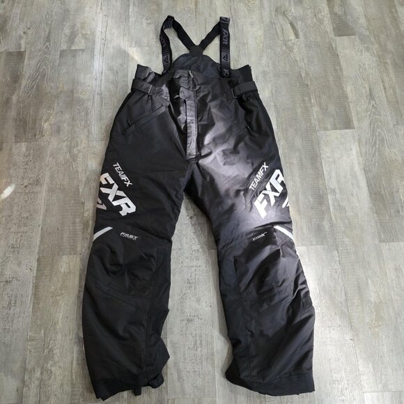 FXR Pants Womens 16 Black Team Pant F.A.S.T. HYDRX Insulated Snowmobile Bib - Picture 1 of 15